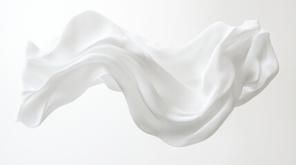 Fototapeta premium Soft white cloth are simple yet elegant for graphic design or wallpaper.