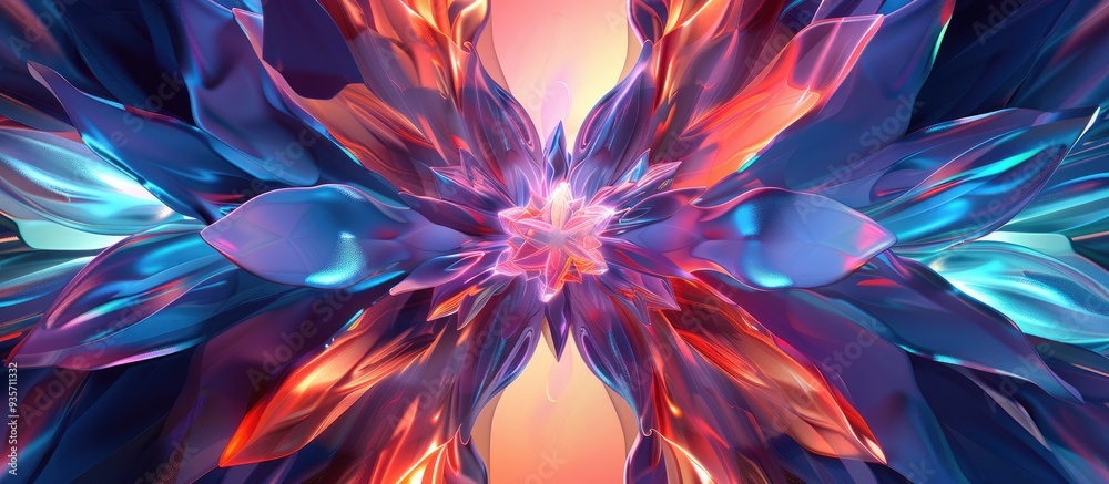 Poster surreal abstract background kaleidoscopic pattern for design purposes. copy space image. place for a