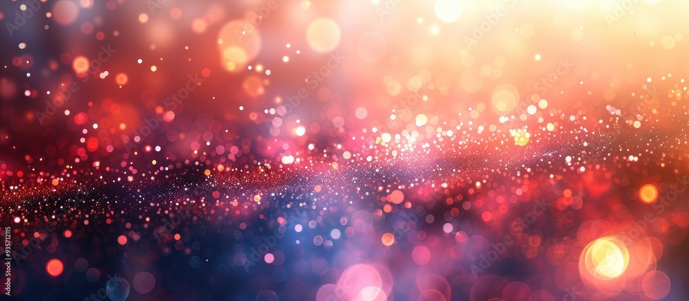 Poster abstract bright background with twinkling bokeh defocus. copy space image. place for adding text and