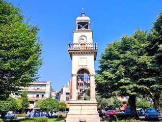 Photo of the Clock Tower of Ioannina, an iconic stone clock tower featuring neoclassical and...