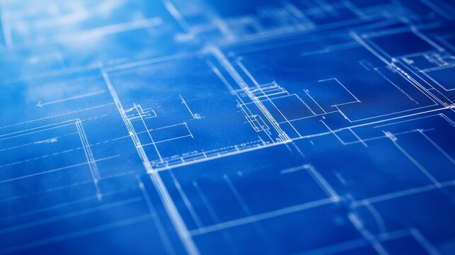 Abstract blue background with white lines forming a grid pattern.  This image can represent technology, data, or connectivity.