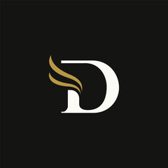 Geometric letter D initial logo template design with a unique and modern concept. Logo for business, business card or identity, brand.