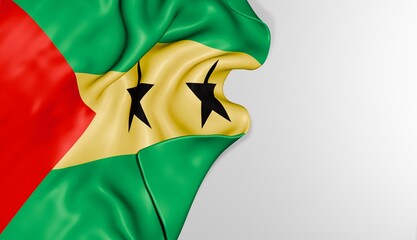 sao tome and principe flag background 3d image