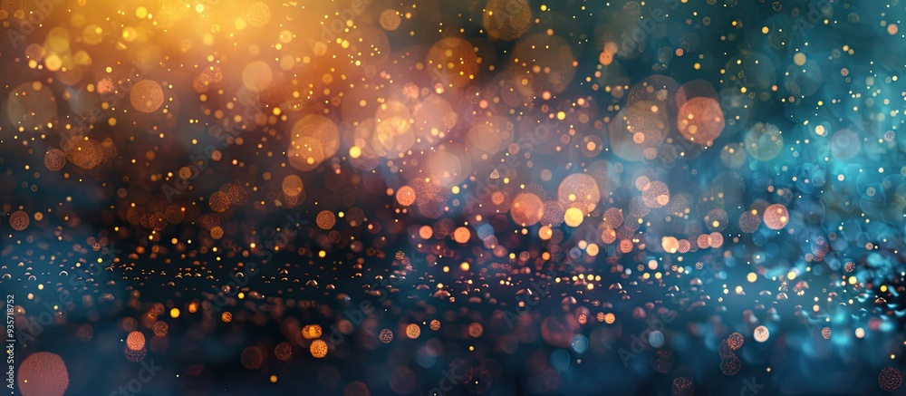 Poster abstract texture illuminated bokeh background. copy space image. place for adding text and design