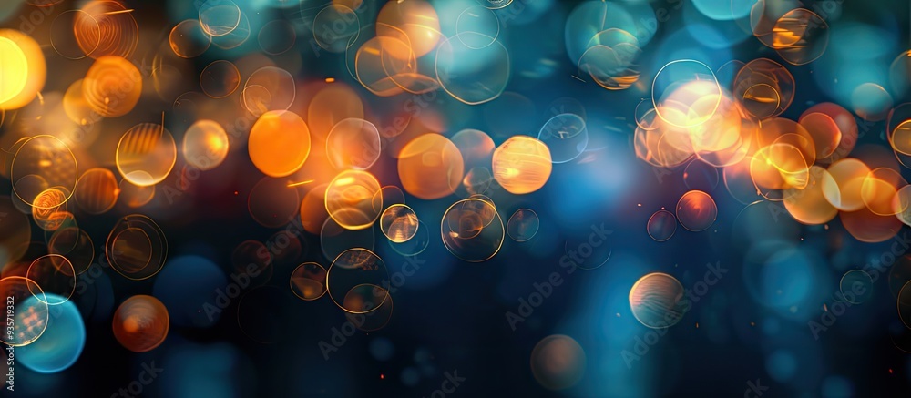 Fototapete abstract texture illuminated bokeh background. copy space image. place for adding text and design