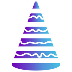 Birthday Party Hat Illustration. New Year Hat. Vector Illustration in Flat Style.