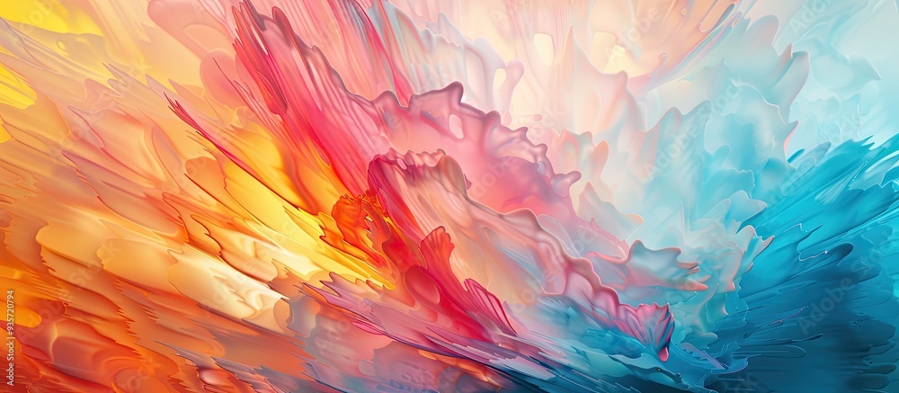 Poster abstract painting. copy space image. place for adding text and design
