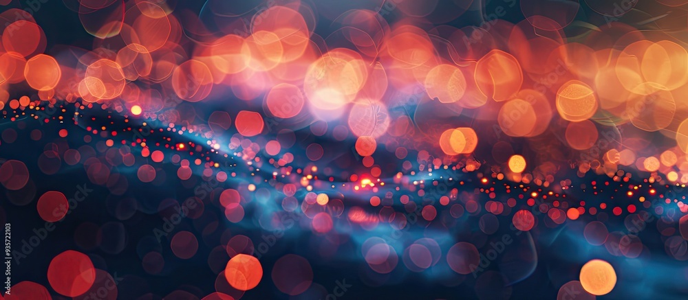 Poster abstract texture illuminated bokeh background. copy space image. place for adding text and design