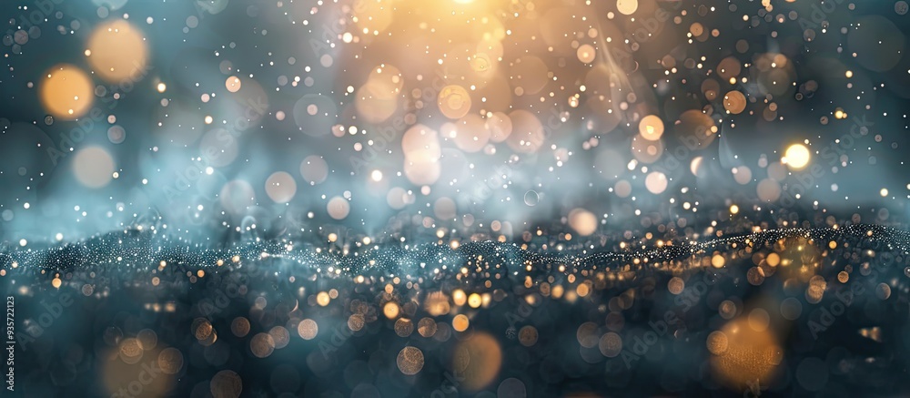 Poster abstract bright background with twinkling bokeh defocus. copy space image. place for adding text and