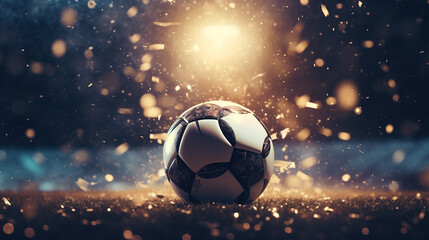 Fototapeta premium Realistic abstract football background Alluring