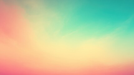 Obraz premium A vibrant and serene gradient of pastel colors blending smoothly in the sky.