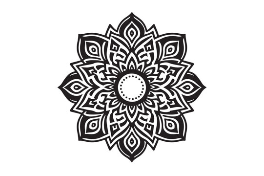 recommend clip art: Mandala Design art work  silhouette vector illustration