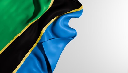 Tanzania flag background 3d image