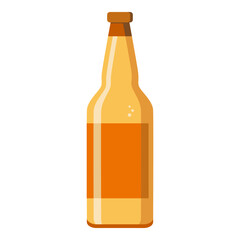 Beer bottle. Color vector illustration