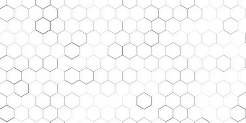  On a white sheet of geometric hexagonal figures in the form of honeycombs. Texture or background, Seamless pattern of the hexagonal netting.