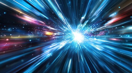 Fototapeta premium Journeying through the cosmos at the speed of light.