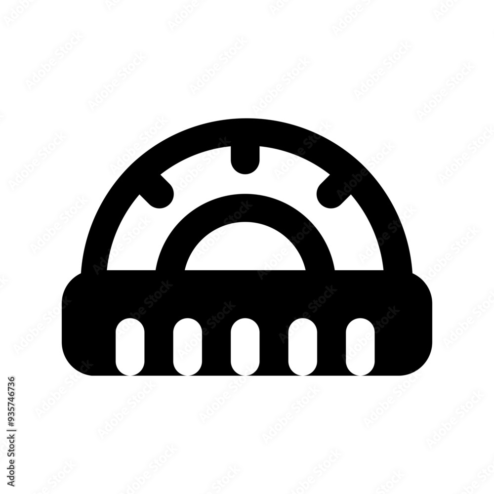 Wall mural ruler glyph icon