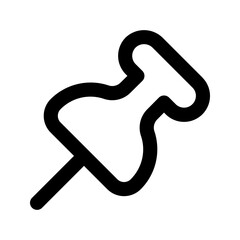 push pin glyph icon