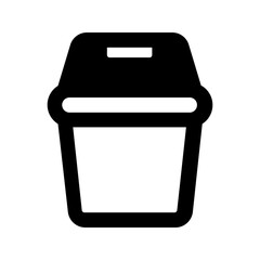 trash glyph icon