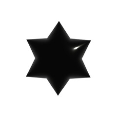 3D black geometrical star shape
