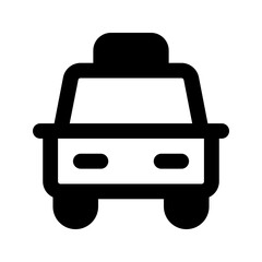 taxi glyph icon