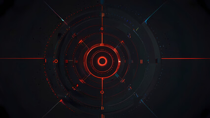 minimalist flat vector background featuring a target with laser beams converging on a single point