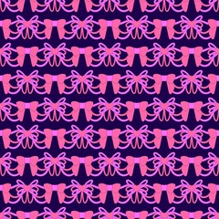 seamless pattern with pink ribbon 