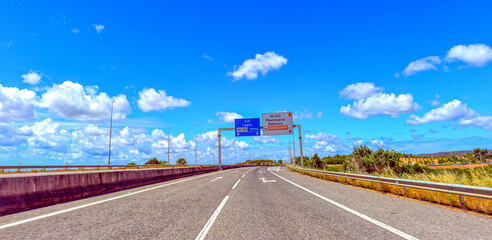 Autoestrada A22 Richtung Lagos in Algarve, Portugal