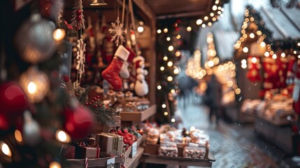 Picture a bustling Christmas market, with stalls offering handmade crafts, delicious treats, and festive decorations.