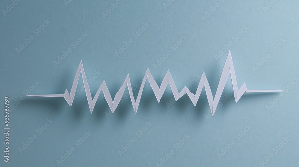 Poster a paper cutout of an electrocardiogram machine with a heart rate line symbolizing the monitoring and