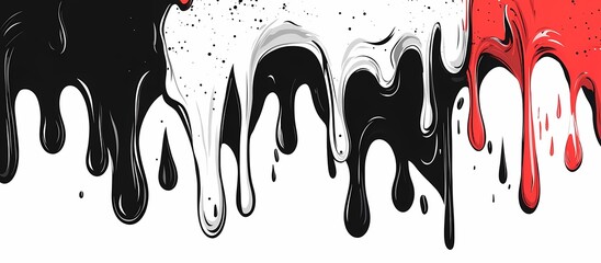 background Melted paint stains with black and white color