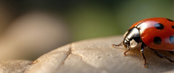 Close-up of a Ladybug on a Rough Surface