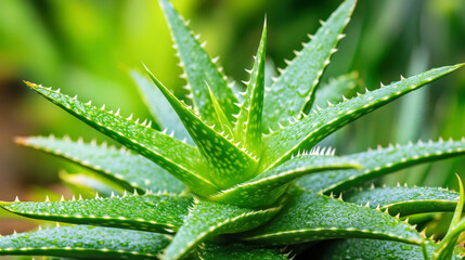 Fototapeta premium Aloe vera plant close-up