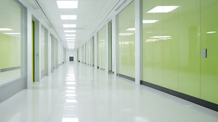Obraz premium The mockup provides a realistic indoor corridor scene, which can include elements like walls, floors, lighting, and other architectural details to make the sign appear naturally integrated.