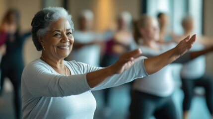 Active Seniors in Fitness Class