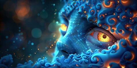 blue background with space