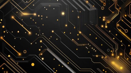 Modern Circuit Board Background Banner with generative ai