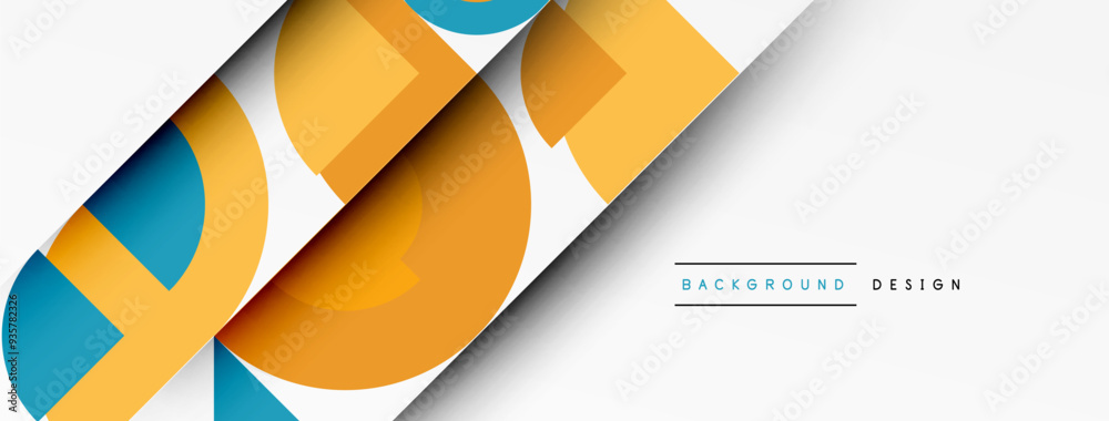 Aufkleber modern geometrical abstract background - circles. business or technology presentation design
