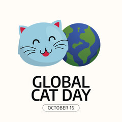 Global Cat Day design template good for celebration usage. Global Cat Day design. flat design. eps 10.