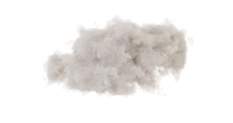 A soft textured puff of light-grey and white cloud or smoke featuring wispy irregular edges and varied opacity isola