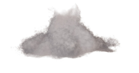 White fluffy cloud isolated on transparent background