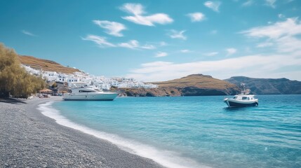 Tranquil Greek Island Beach Scene