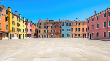 Sunny Summer Day in a Venice Square