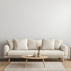 sofa in a room, livingroom, modern european house, minimalistic, white room
