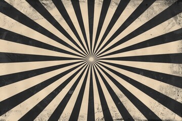 Obraz premium Black and white striped background with a radial gradient. AI generated images.