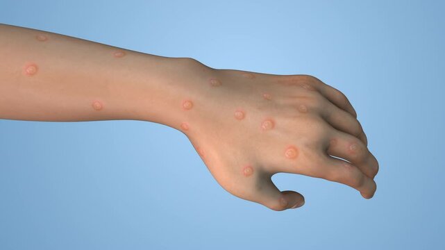 The monkeypox virus in human body