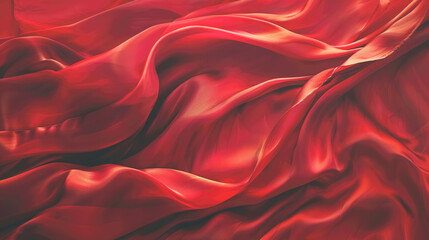 Obraz premium Luxury red fabric with wave pattern.