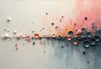 Handcrafted 3D Embossed Scratchboard Painting - Scandinavian Inspired Pastel and Ivory Artwork