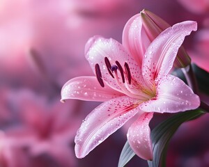 Fototapeta premium pink lily background