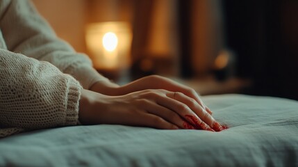 Fototapeta premium A woman is physically abused by her lover. or from illness of the mind She is hurt and sad.